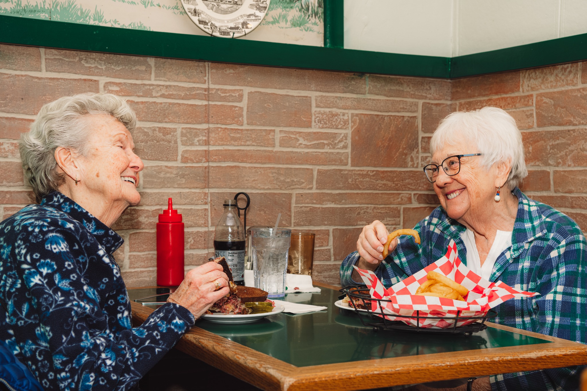 customers enjoying a meal